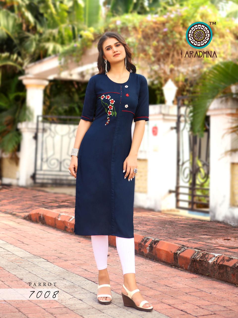 Aradhna  Presents Parrot  Vol 7 Ethnic Wear  Kurtis Collection