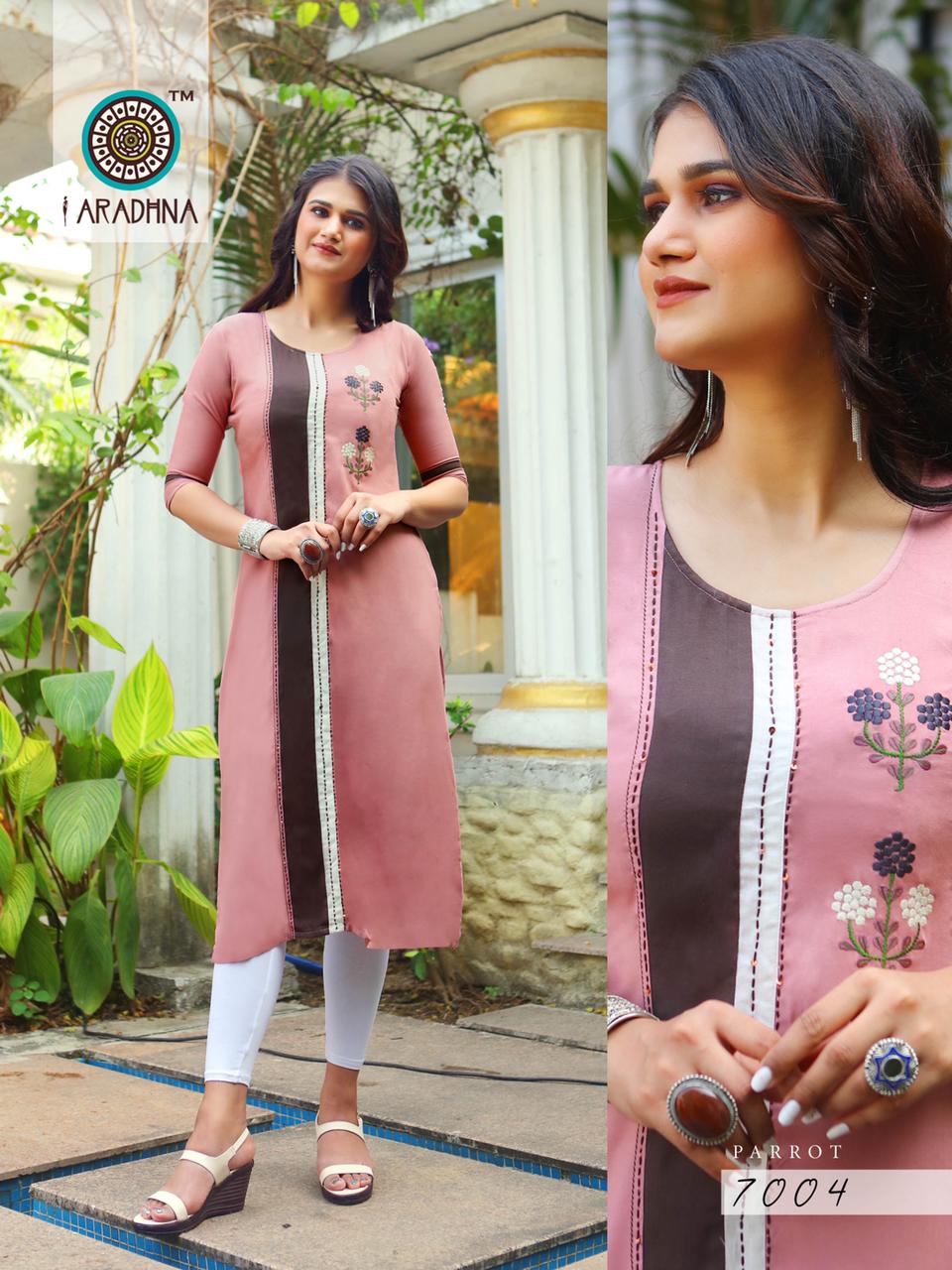 Aradhna  Presents Parrot  Vol 7 Ethnic Wear  Kurtis Collection
