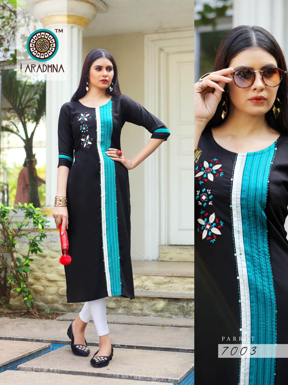 Aradhna  Presents Parrot  Vol 7 Ethnic Wear  Kurtis Collection