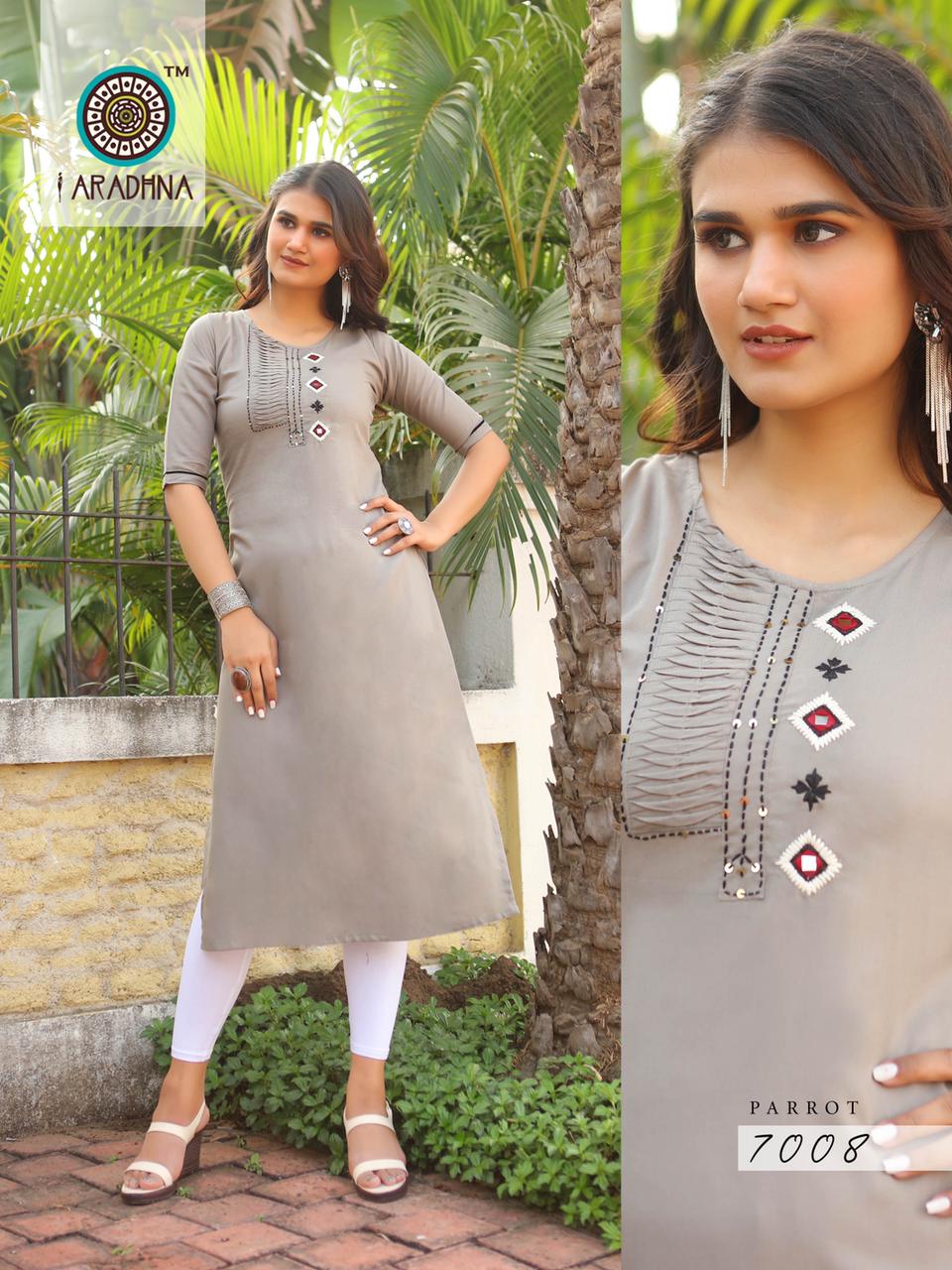 Aradhna  Presents Parrot  Vol 7 Ethnic Wear  Kurtis Collection