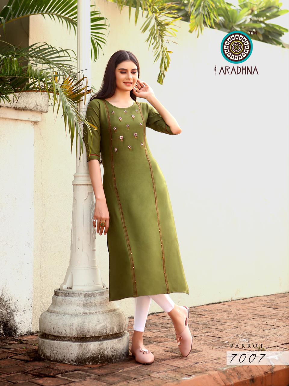 Aradhna  Presents Parrot  Vol 7 Ethnic Wear  Kurtis Collection