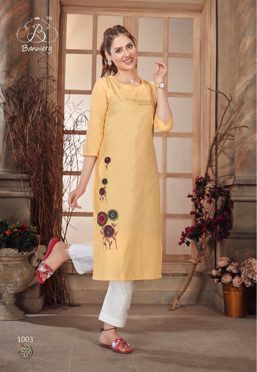 Banwery  Presents  Baby Girl  Printed Kurtis Collection