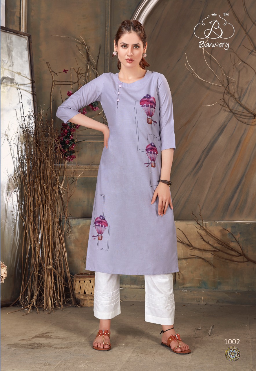 Banwery  Presents  Baby Girl  Printed Kurtis Collection