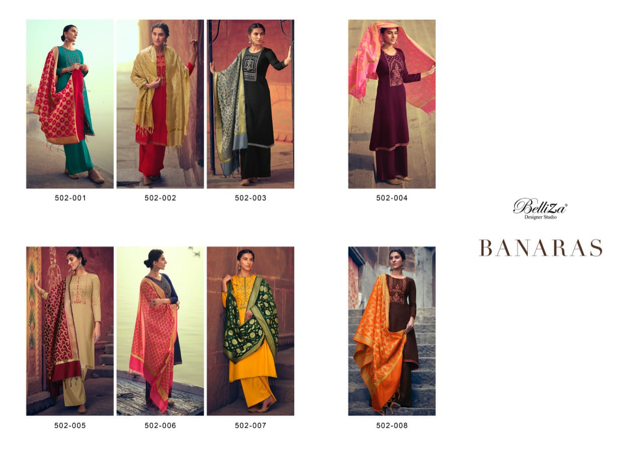 Belliza Presents Banaras Designer Dress Material