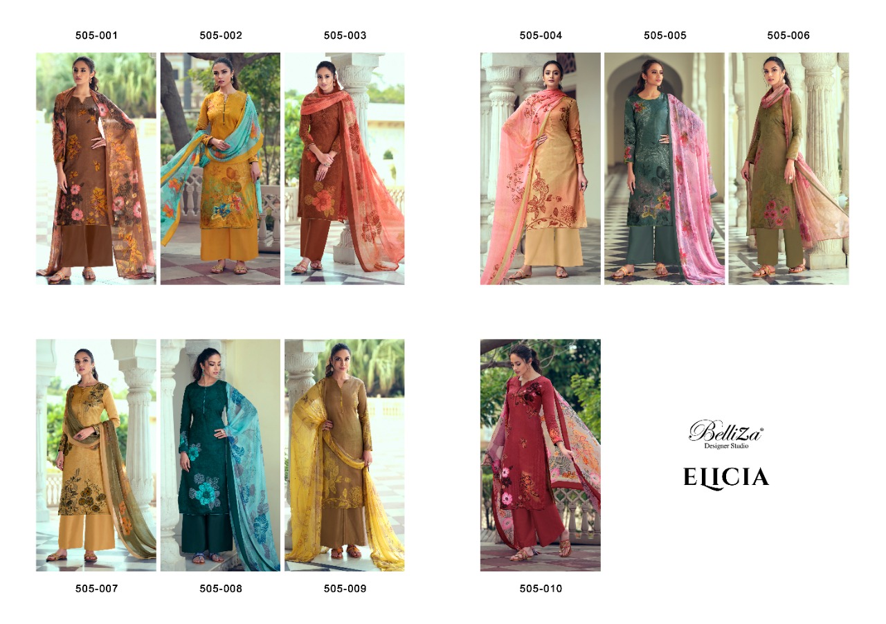 Belliza Presents Elicia Designer Dress Material