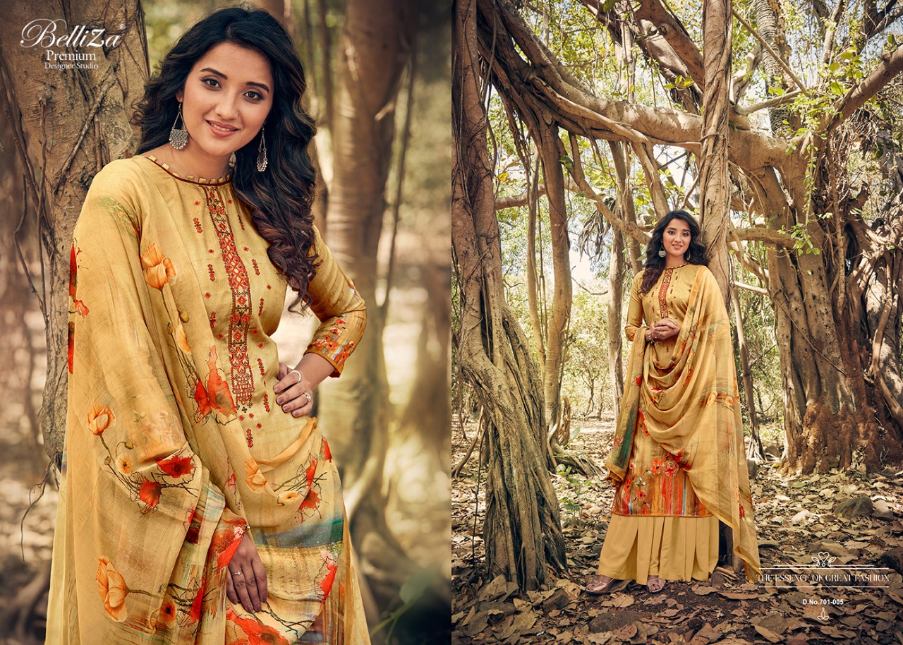 Belliza Presents  Layla Ethnic Wear  Dress Materials