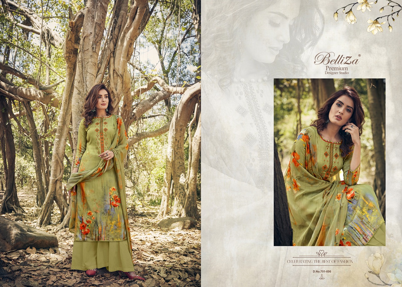 Belliza Presents  Layla Ethnic Wear  Dress Materials
