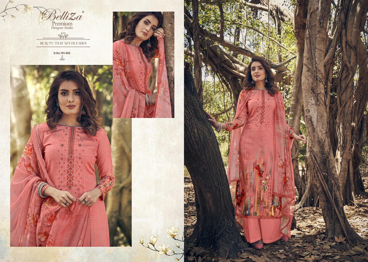 Belliza Presents  Layla Ethnic Wear  Dress Materials