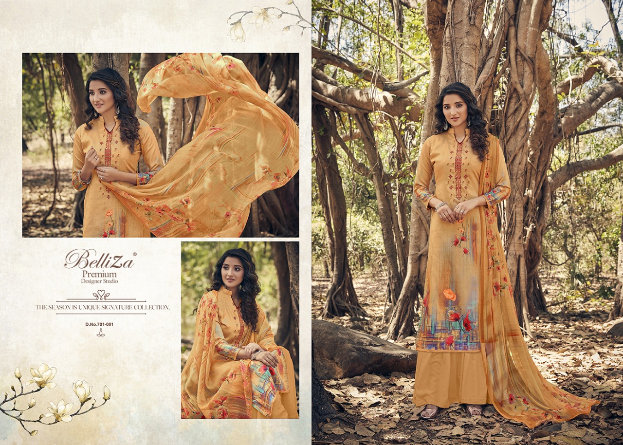 Belliza Presents  Layla Ethnic Wear  Dress Materials