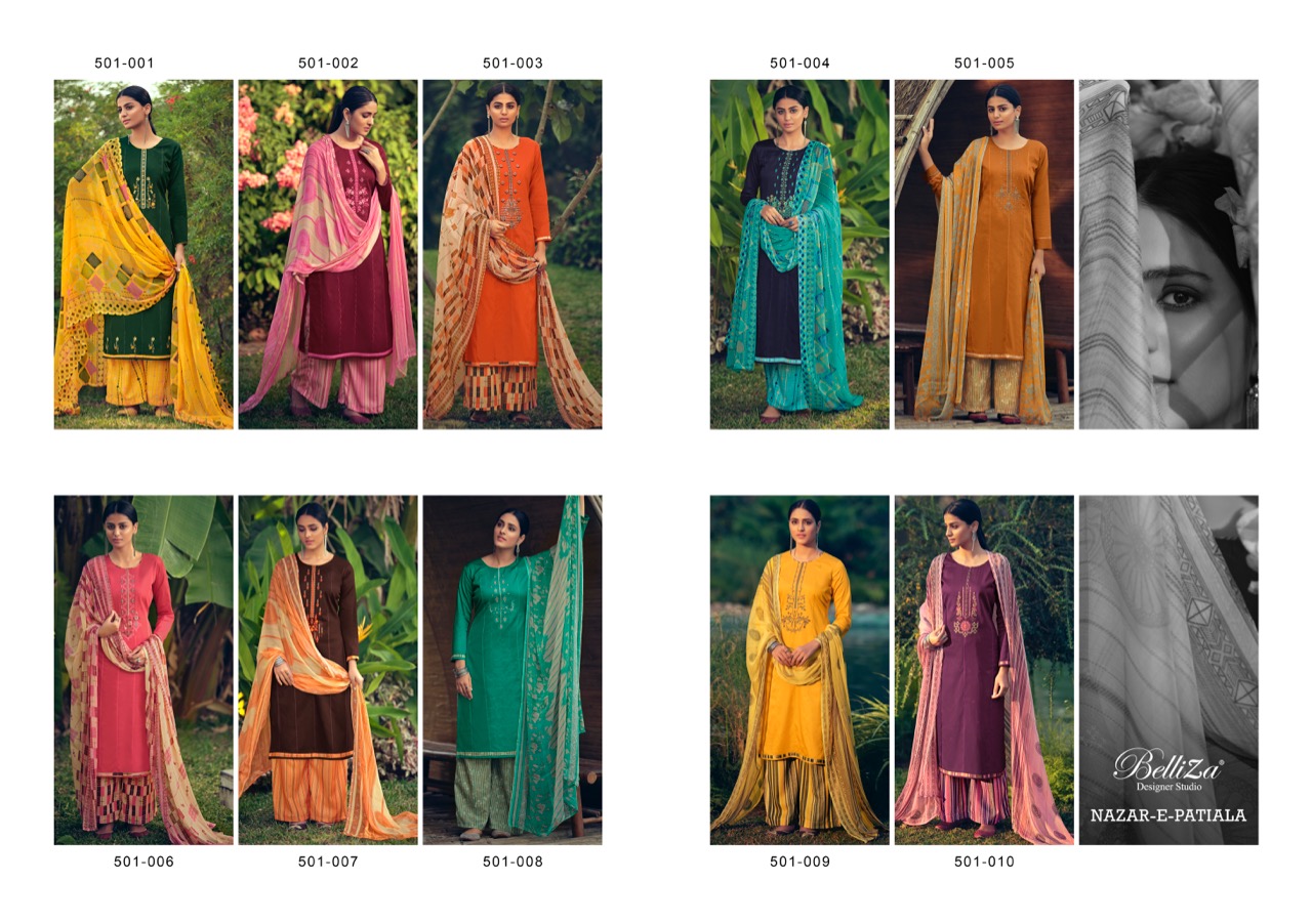 Belliza Presents  Nazar E Patiala  Vol 5 Designer Dress Material