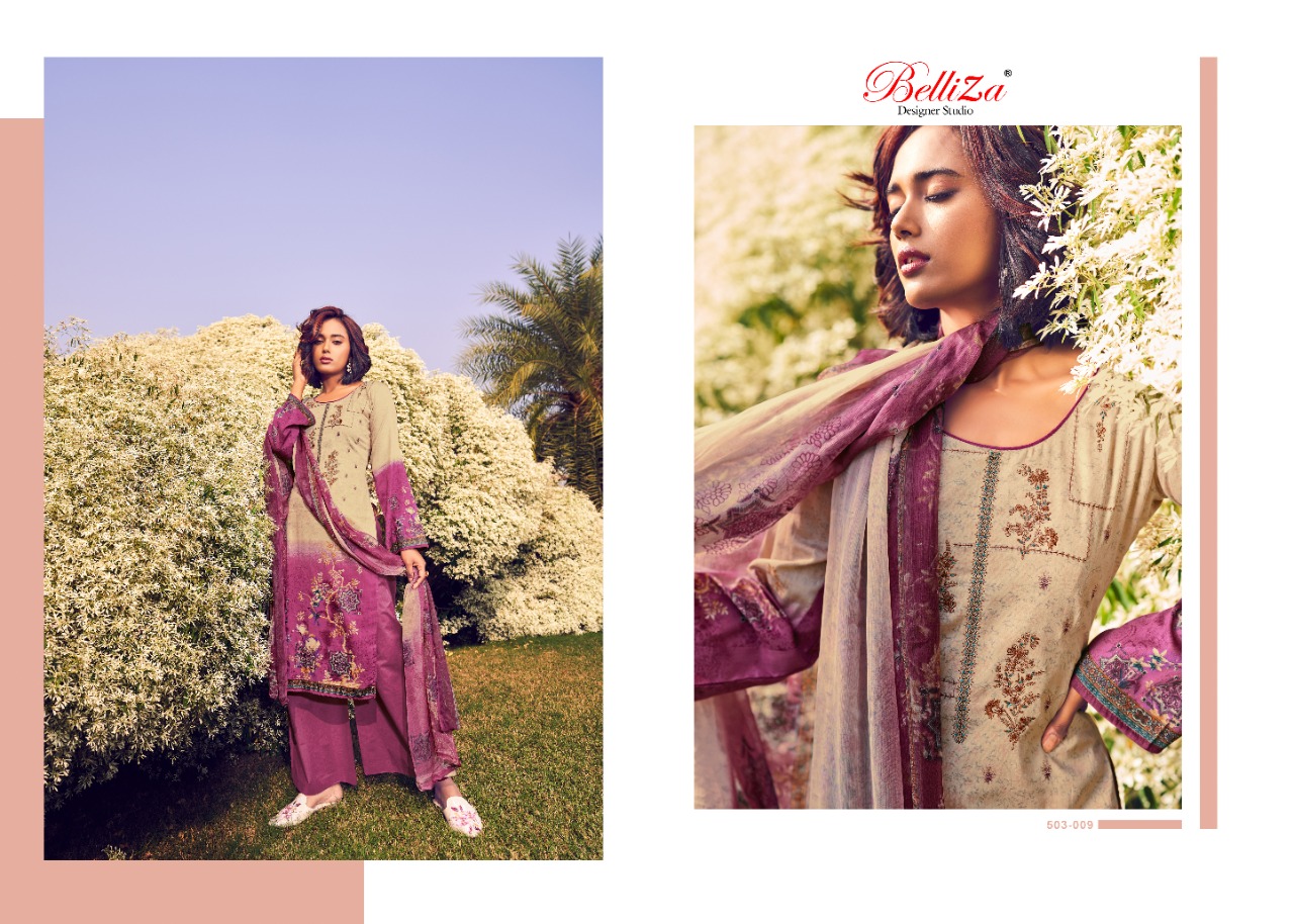 Belliza  Presents Rustic Garden Dress Materials Collection
