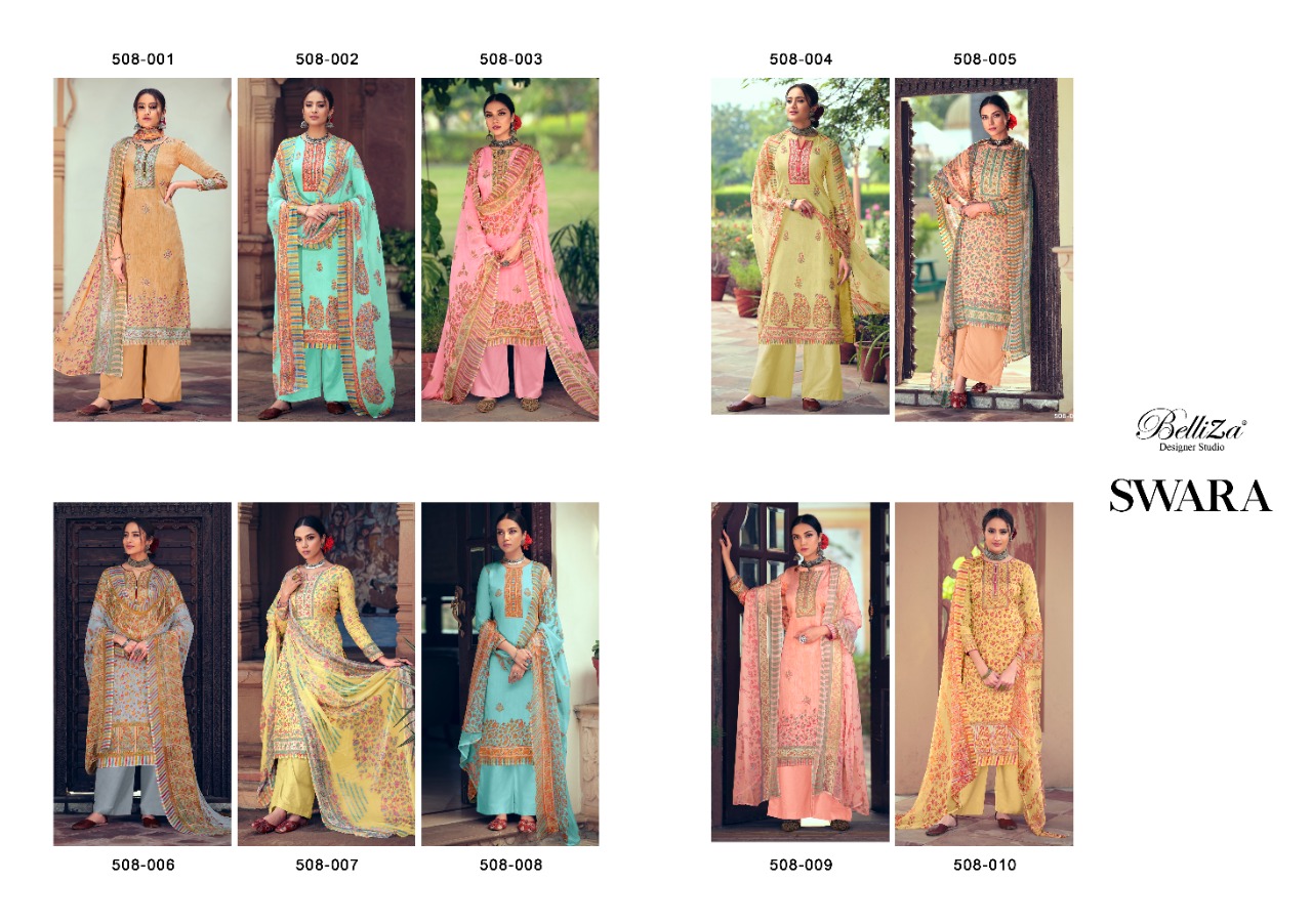 Belliza Presents Swara  Dress Materials Collection