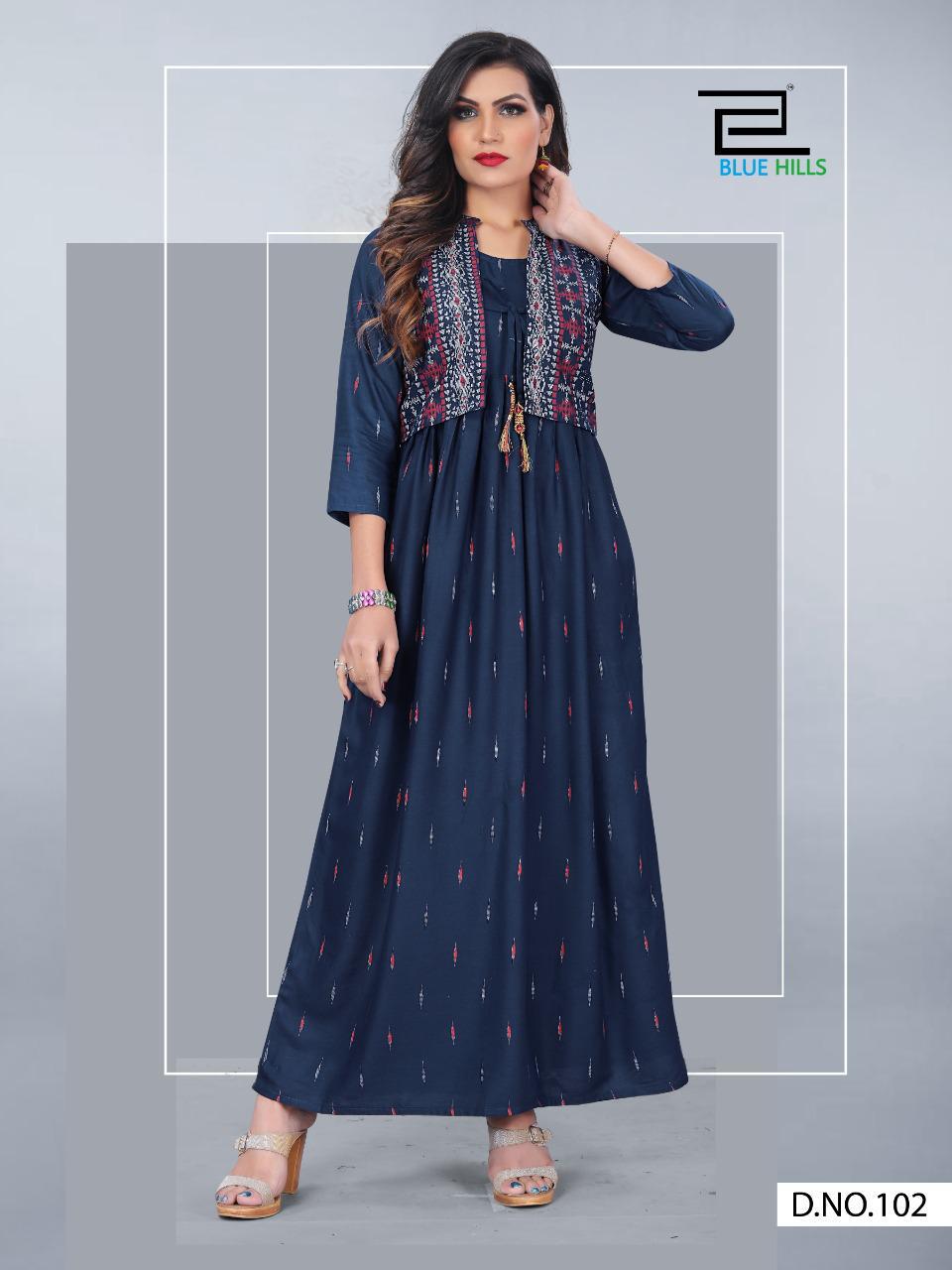 Blue Hills Presents  Aksara Vol 1  Long Kurtis Collection