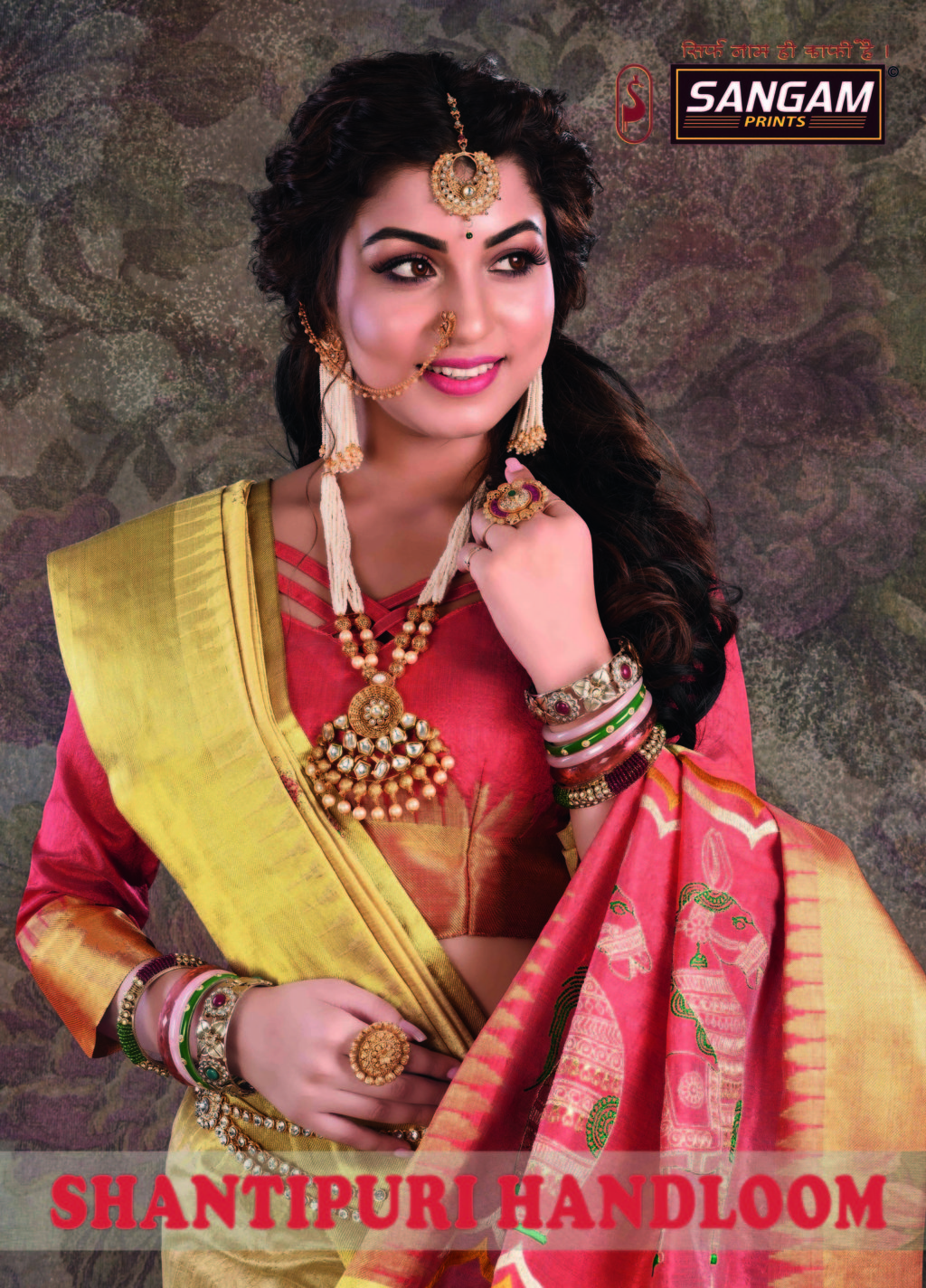 Sangam Presents Shantipuri Handloom Pure Crystal Silk Sarees
