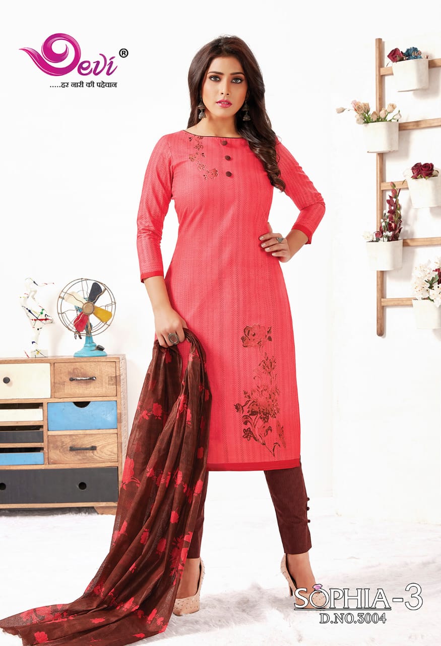Devi  Presents Sophia  Vol 3 Dress Material Collection