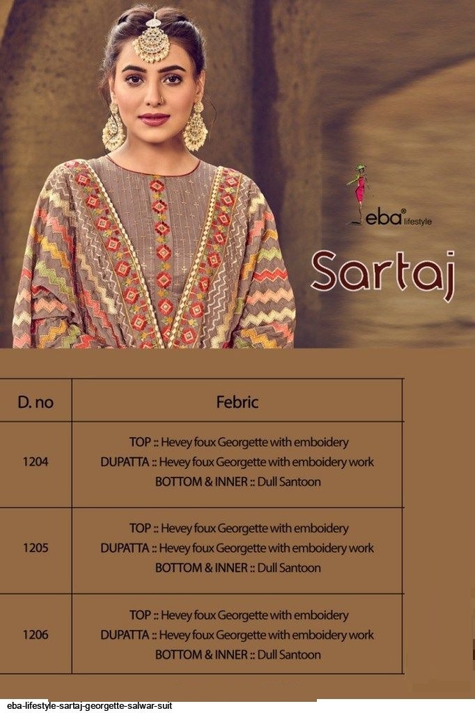Eba   Presents  Sartaj Designer Dress Material Collection
