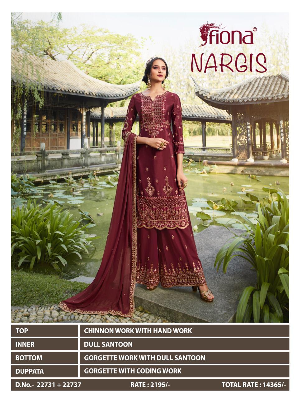 Fiona Presents  Nargis Designer  Dress Material Collelction