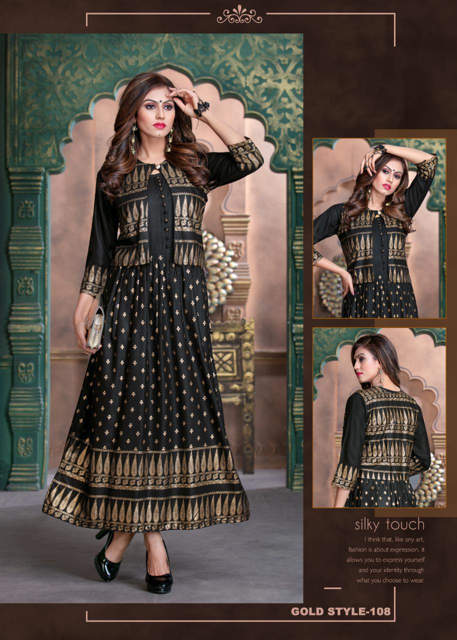 Ft  Presents  Gold Style  Long Kurti Collection