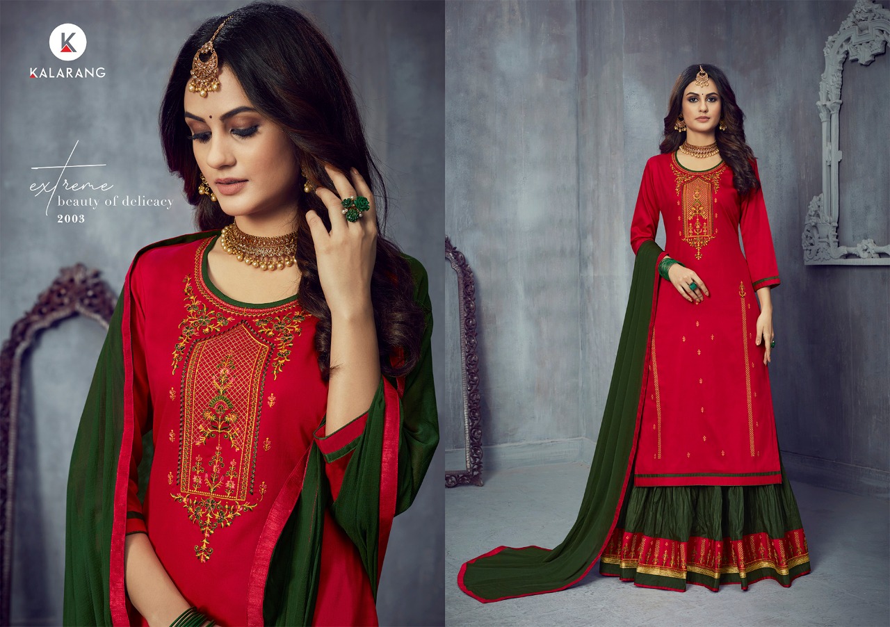 Kalarang  Presents Blossom  Vol 14 Designer Dress Material