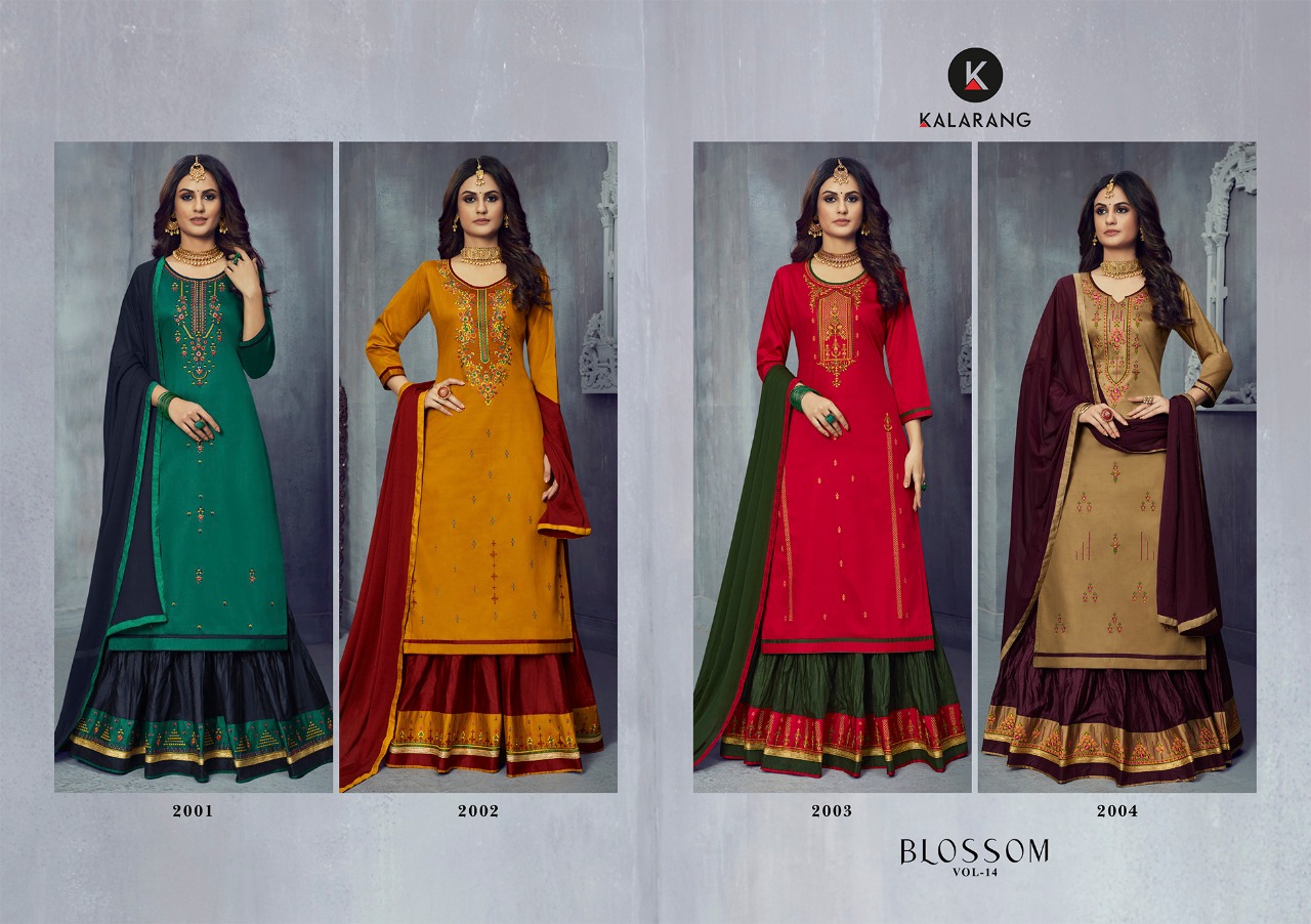 Kalarang  Presents Blossom  Vol 14 Designer Dress Material