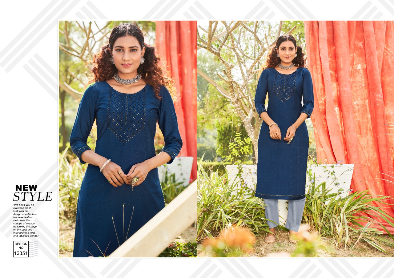 Kalaroop Presents  Kites  Designer Kurtis Collection