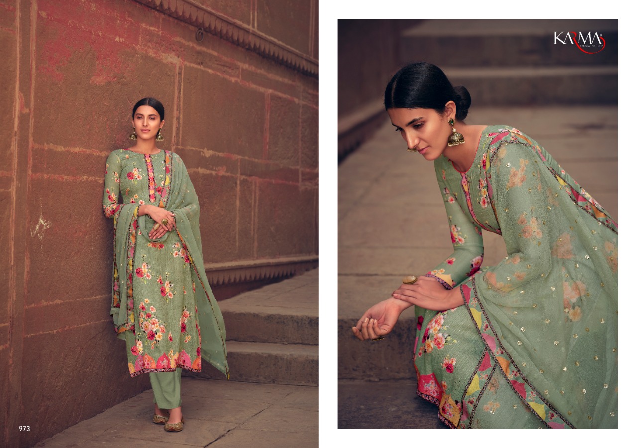 Karma Lamhaa 972 Series Printed Salwar Suit Collection