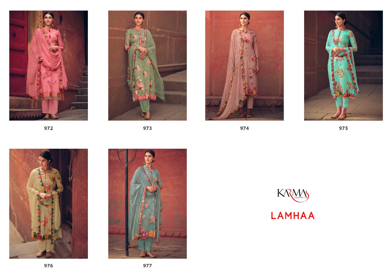 Karma Lamhaa 972 Series Printed Salwar Suit Collection