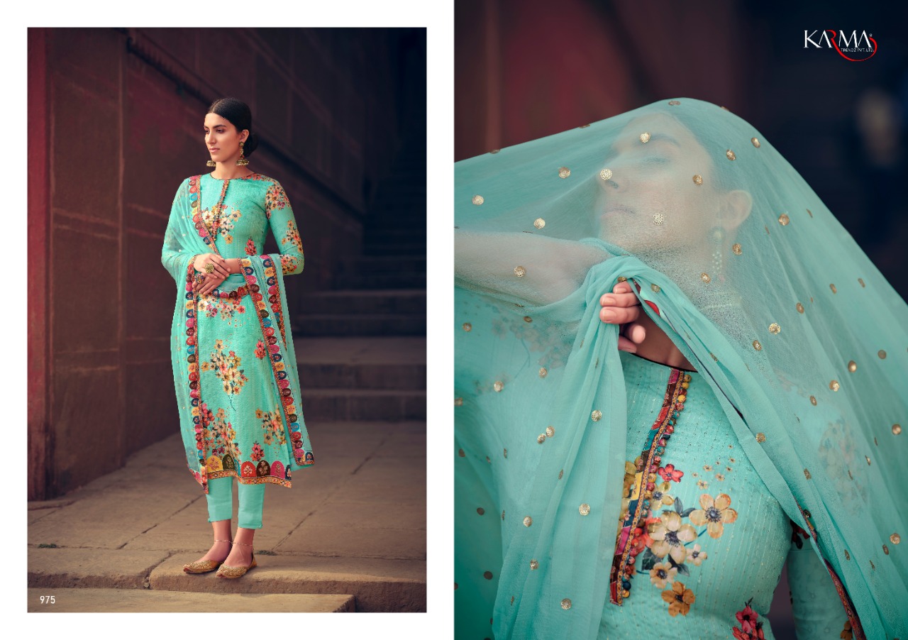 Karma Lamhaa 972 Series Printed Salwar Suit Collection