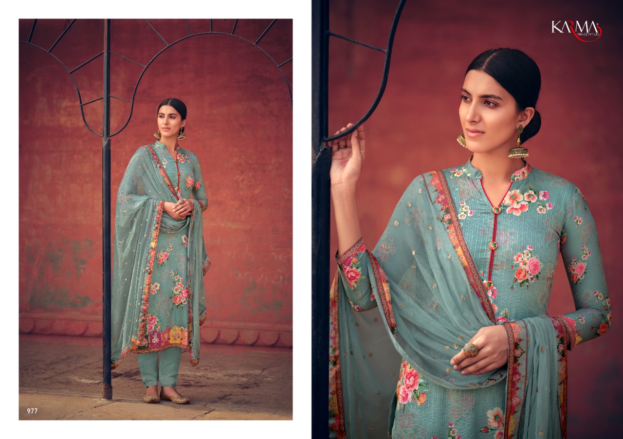 Karma Lamhaa 972 Series Printed Salwar Suit Collection