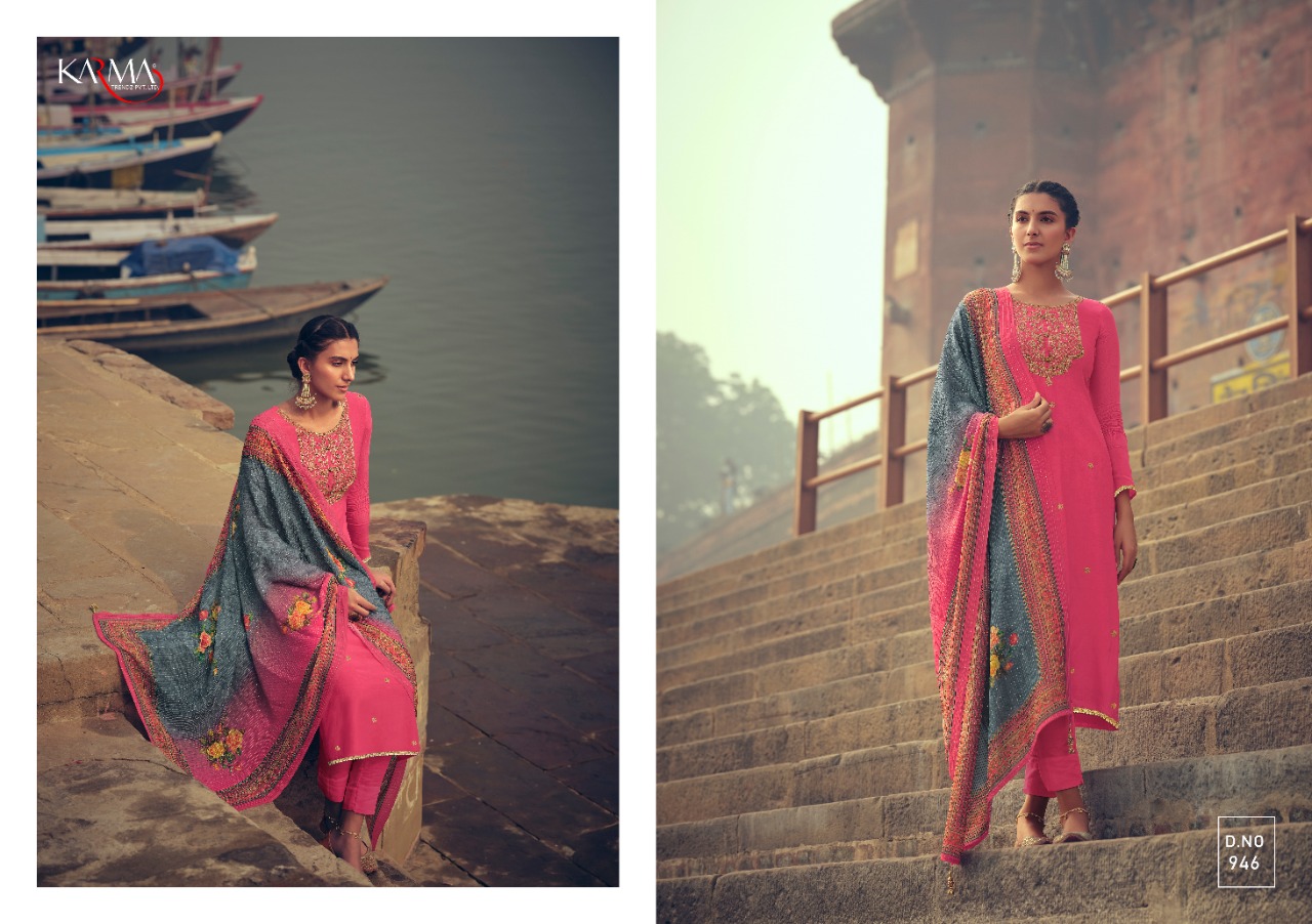 Karmar Presents Sabah 945 Series Designer Salwar Suits