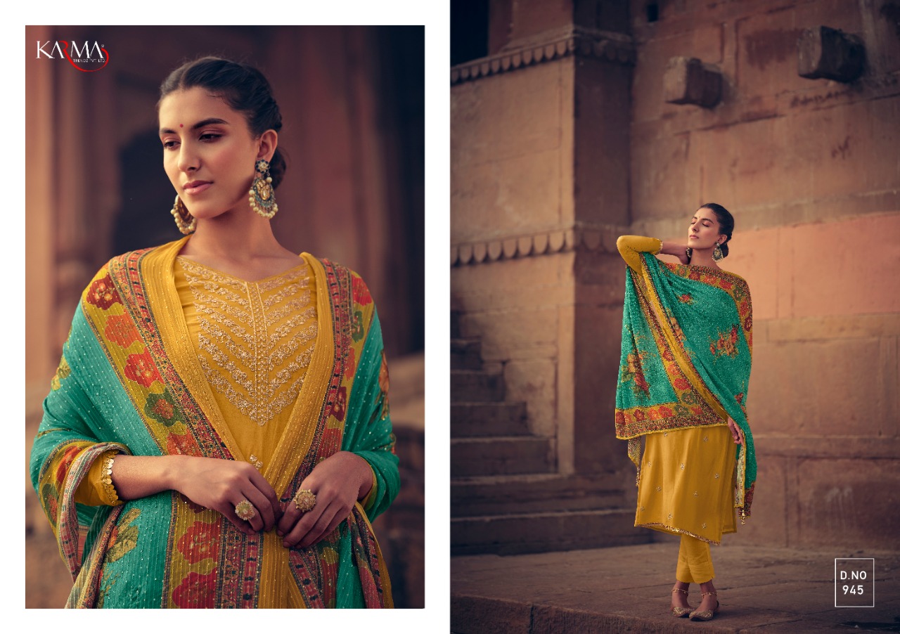 Karmar Presents Sabah 945 Series Designer Salwar Suits