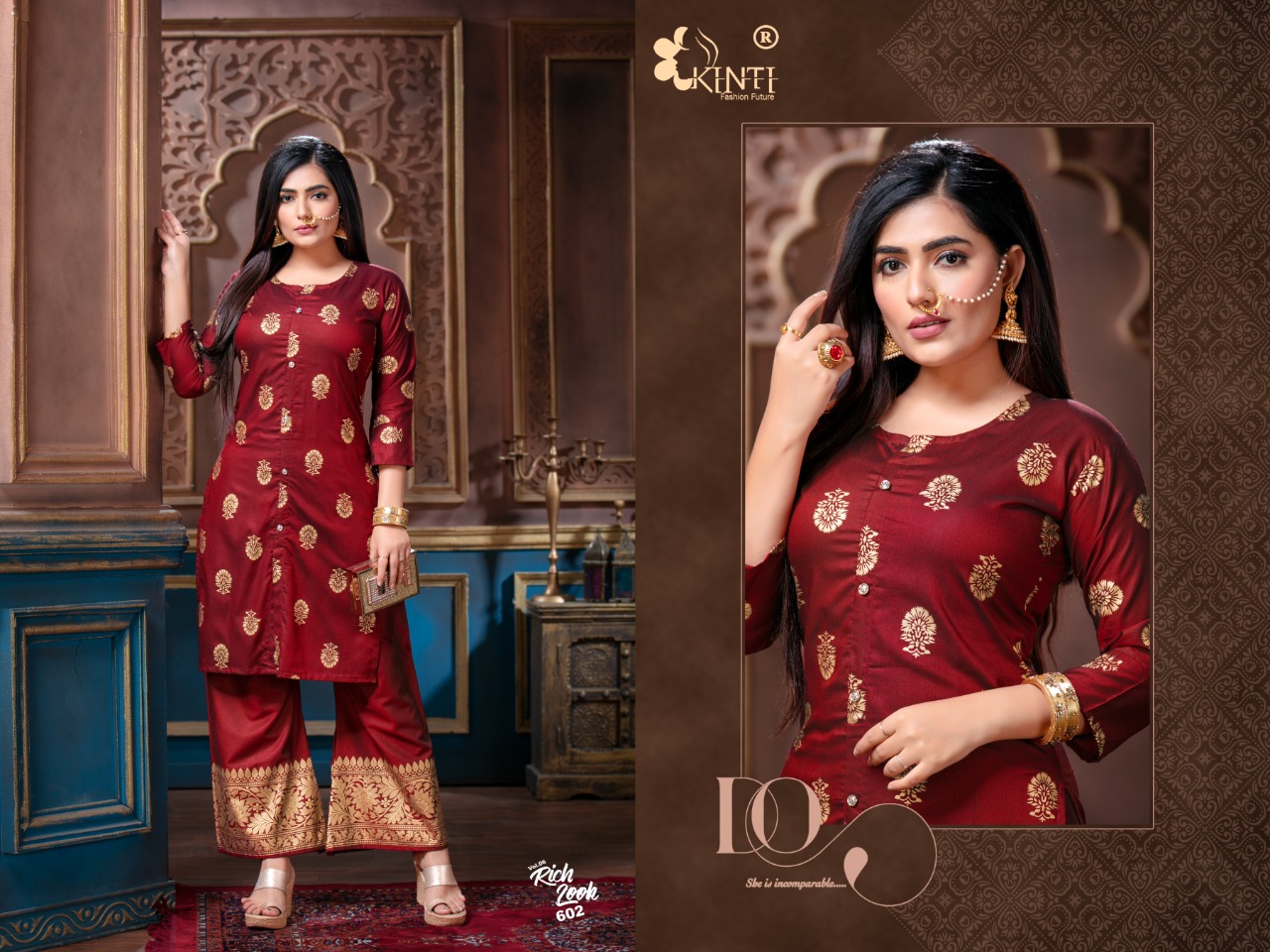 Kinti Presents Rich Look Vol 6 Kurti  With Bottom