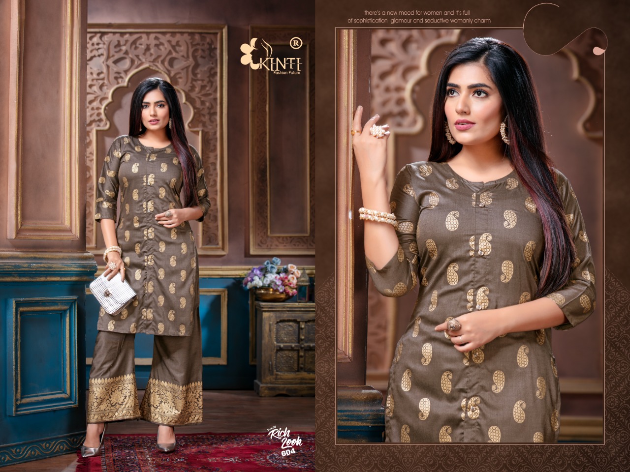 Kinti Presents Rich Look Vol 6 Kurti  With Bottom