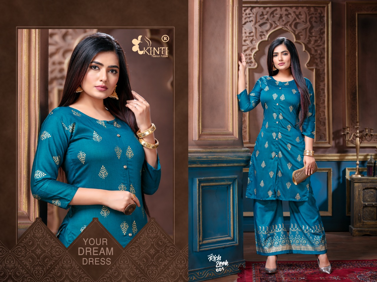 Kinti Presents Rich Look Vol 6 Kurti  With Bottom