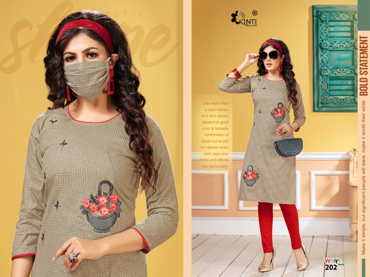 Kinti Presents Wooglee Vol 2 Casual Wear Kurti
