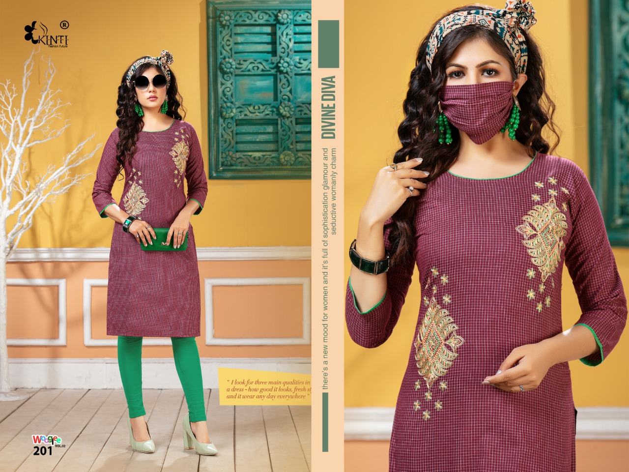 Kinti Presents Wooglee Vol 2 Casual Wear Kurti