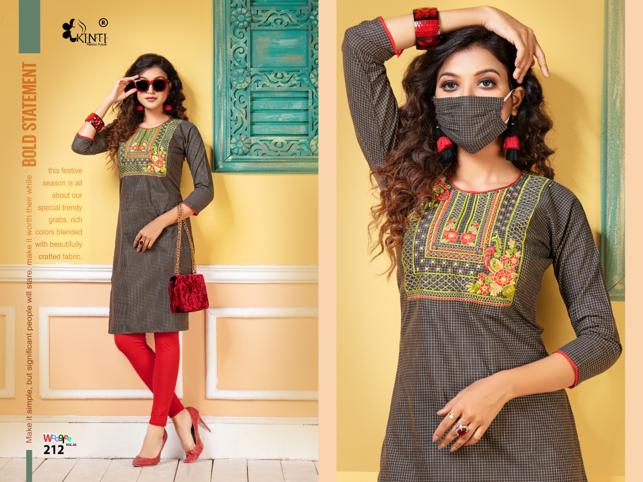 Kinti Presents Wooglee Vol 2 Casual Wear Kurti