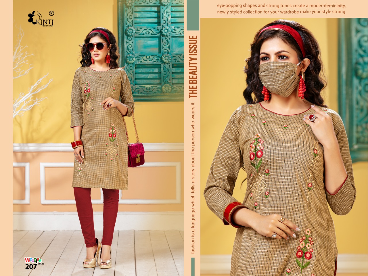Kinti Presents Wooglee Vol 2 Casual Wear Kurti