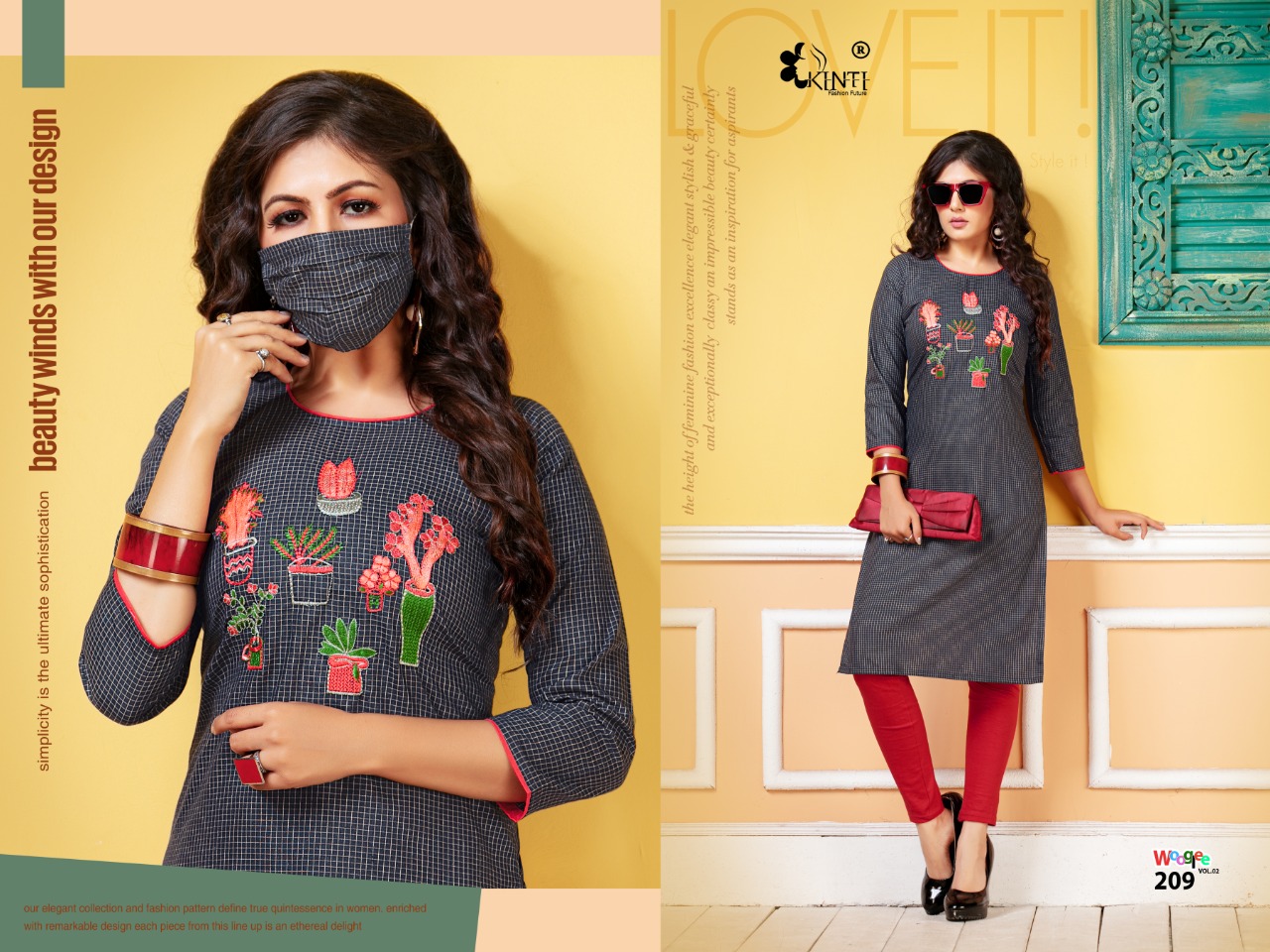 Kinti Presents Wooglee Vol 2 Casual Wear Kurti
