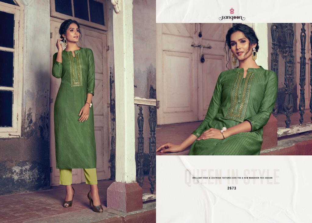Rangoon Presents  Light Line Vol  4  Long Kurti Collection