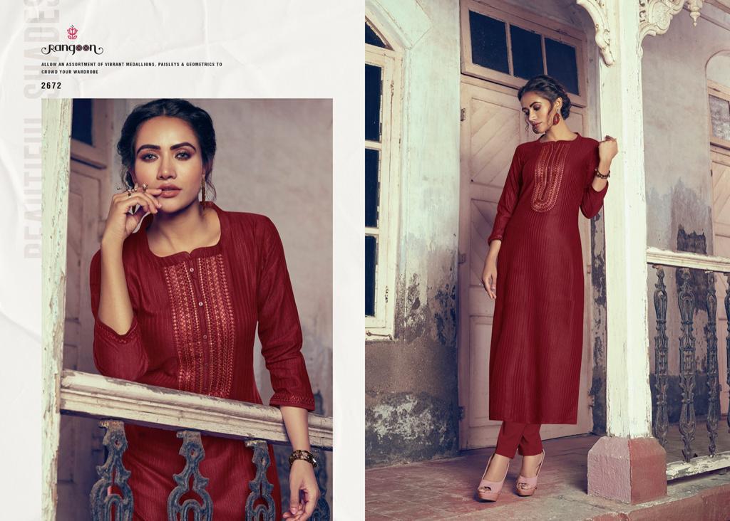 Rangoon Presents  Light Line Vol  4  Long Kurti Collection