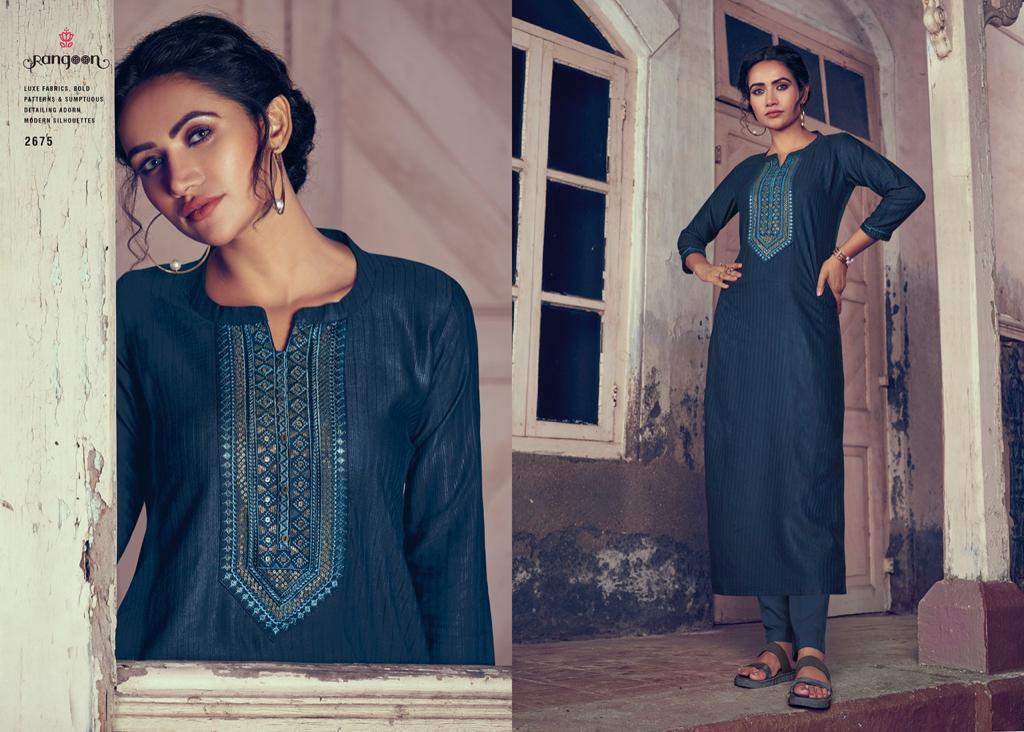 Rangoon Presents  Light Line Vol  4  Long Kurti Collection