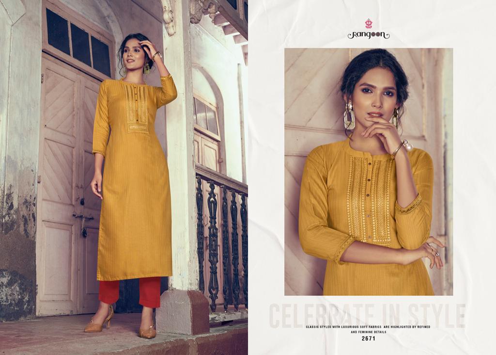Rangoon Presents  Light Line Vol  4  Long Kurti Collection