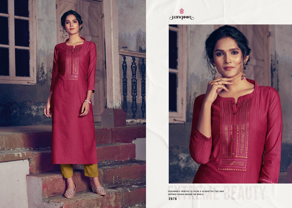 Rangoon Presents  Light Line Vol  4  Long Kurti Collection