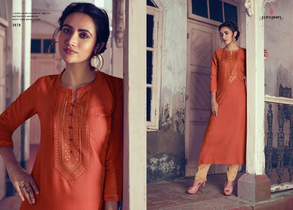 Rangoon Presents  Light Line Vol  4  Long Kurti Collection
