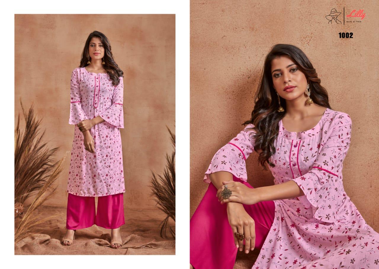 Lilly  Presents  Mumtaj Kurti With Bottom