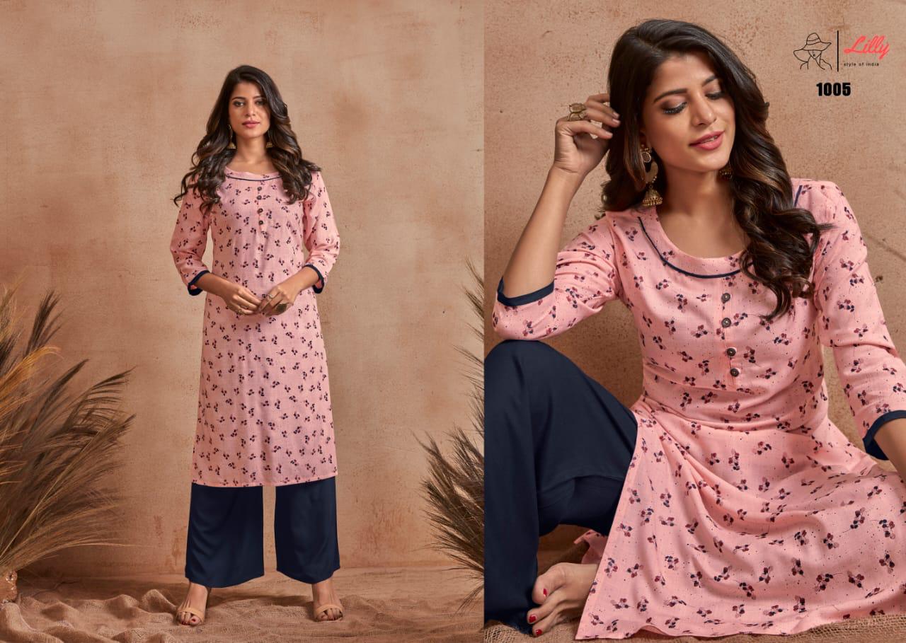 Lilly  Presents  Mumtaj Kurti With Bottom