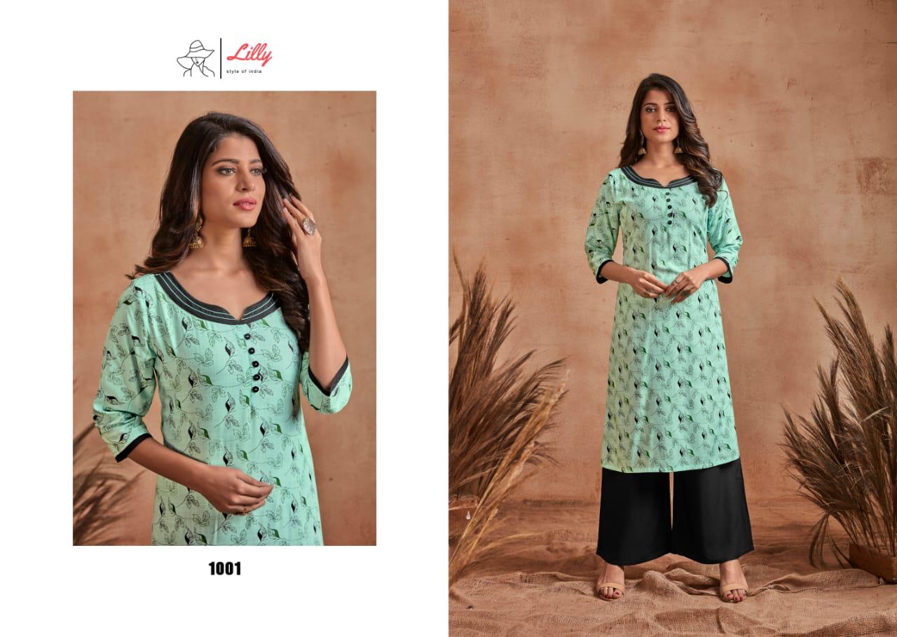 Lilly  Presents  Mumtaj Kurti With Bottom