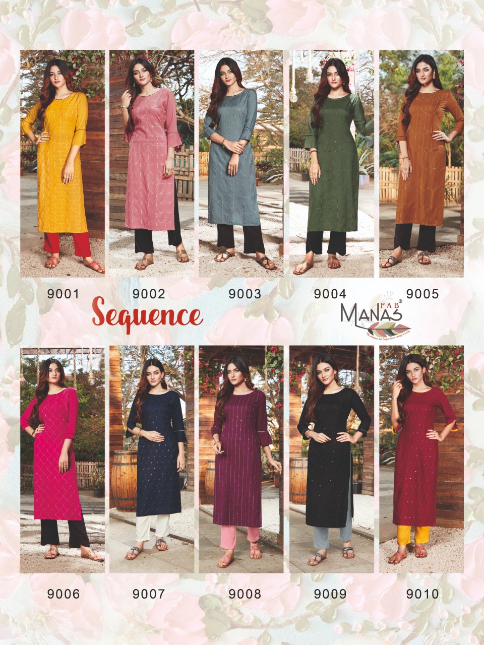 Manas  Presents  Sequence Long Kurti Collection