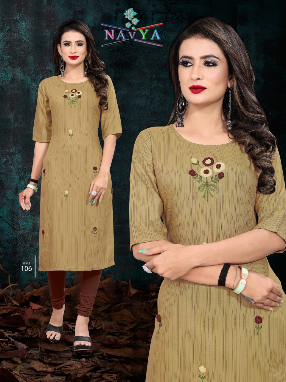 Navya  Presents Fashion Bits Ethnic Wear Designer Kurti Collection